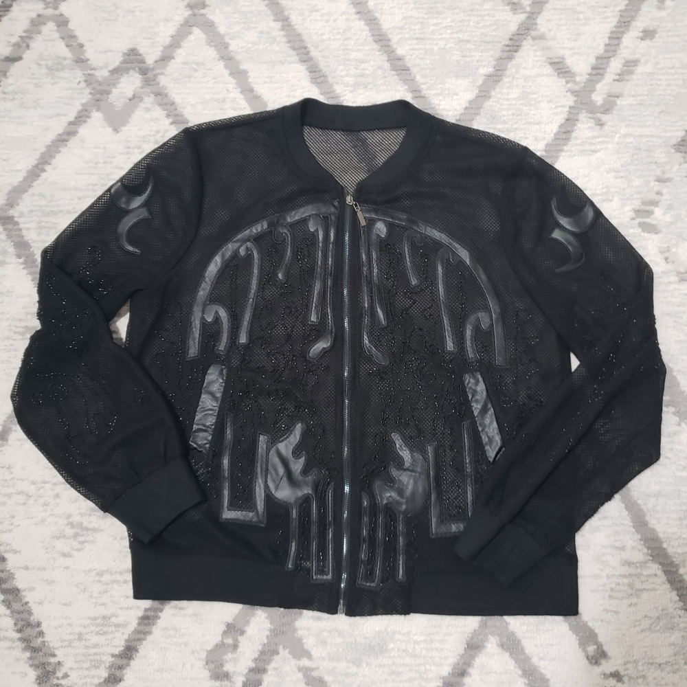 Embellished Zip-Up Jacket
